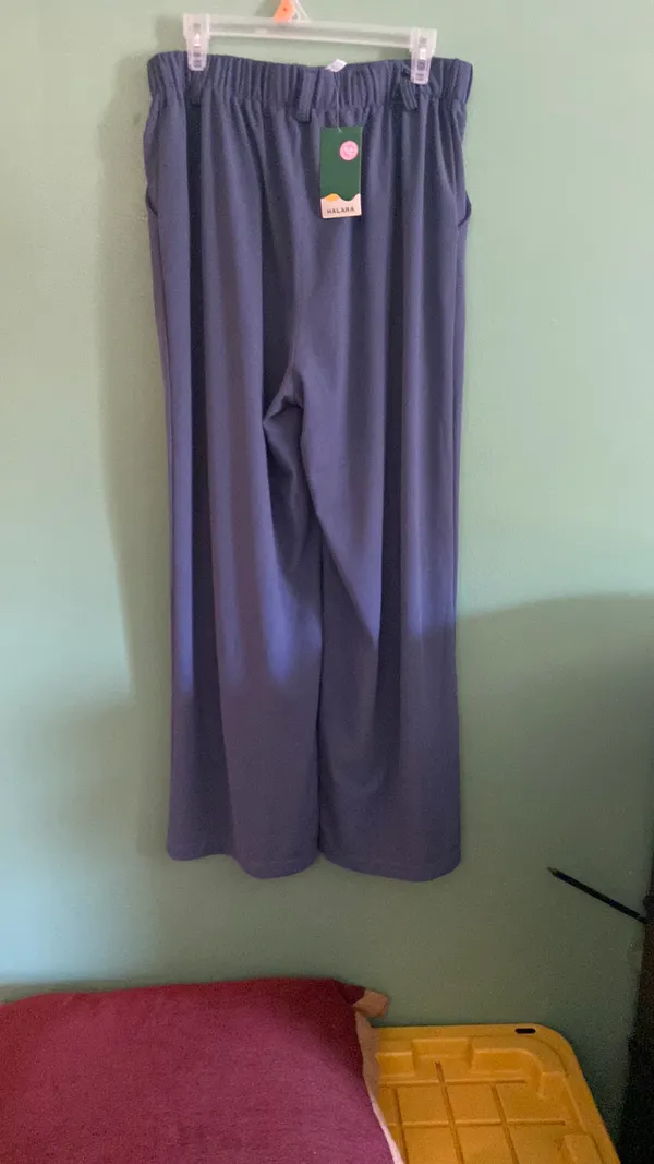 Halara Flex™ High Waisted Plicated Side Pocket Wide Leg Waffle Work Pants - Image 3