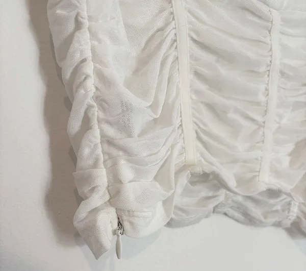Princess Polly Concordia Crop Top White Mesh Corset Tank - Size 12/Large - Image 4