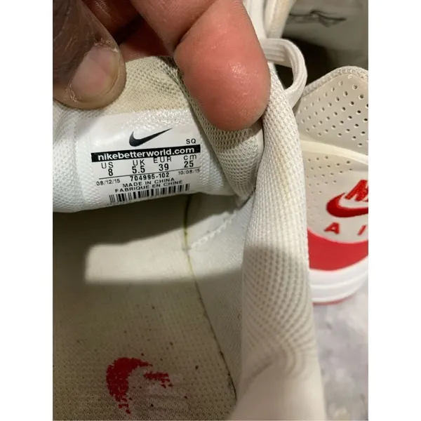 Nike Air Max 1 Ultra Moire White Red 704995-102 Womens Size 8 - Image 4