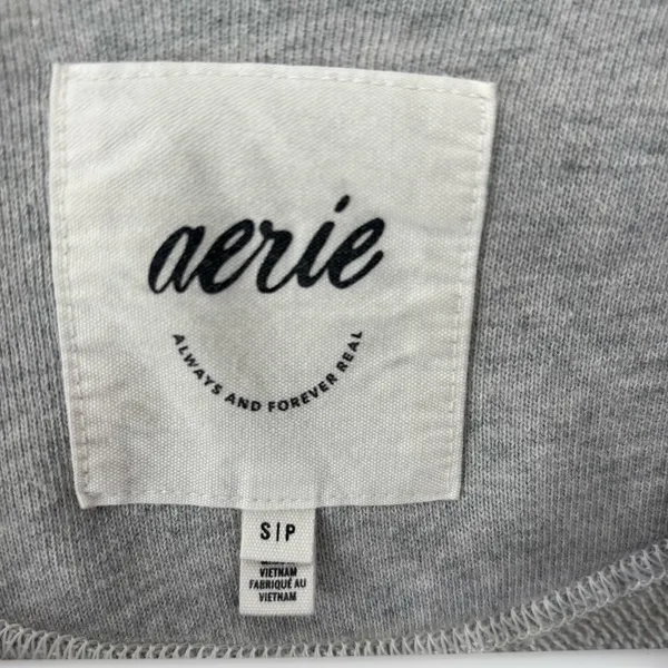Aerie Gray Oversized Crewneck Sweatshirt Athleisure Loungewear Cozy - Image 7