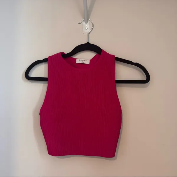 Aritzia Babaton Sculpt Knit Tank – Fuchsia Pink – Size S - Image 2