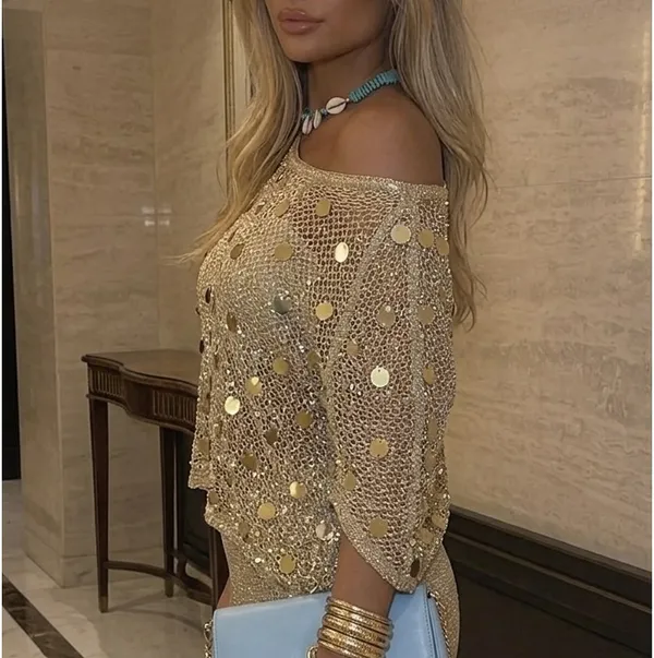 Gold Sequin Mesh Cover - Image 3
