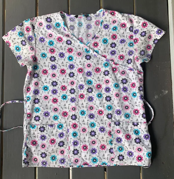 Floral Scrub Top Multi - Image 2