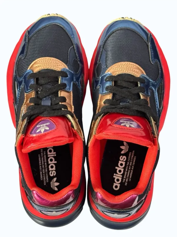 Adidas Originals Falcon Collegiate Navy Blue Red Sneakers Women’s Size 8 - Image 4