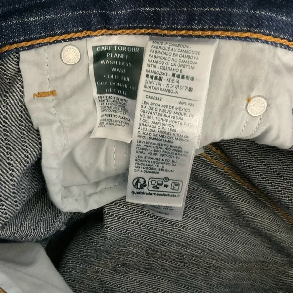 Levi's Low Pro Mid‎ Rise Straight Leg Jeans Size 27 - Image 7