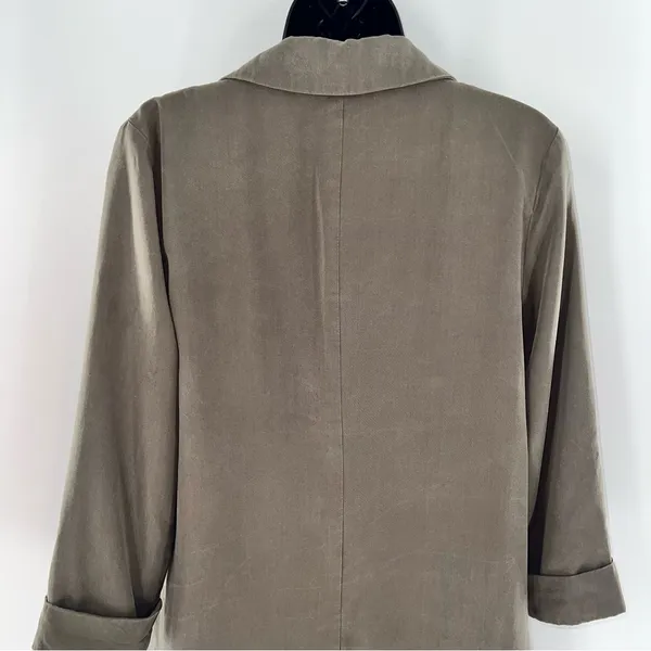 Lovers + Friends Olive Green Double-Breasted Trench Short Coat/Long Jacket-Sz S - Image 5