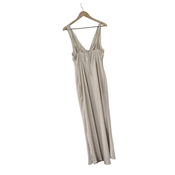 FREE PEOPLE Intimately Country Side Slip Lace Night Gown Satin Maxi Dress - Image 6