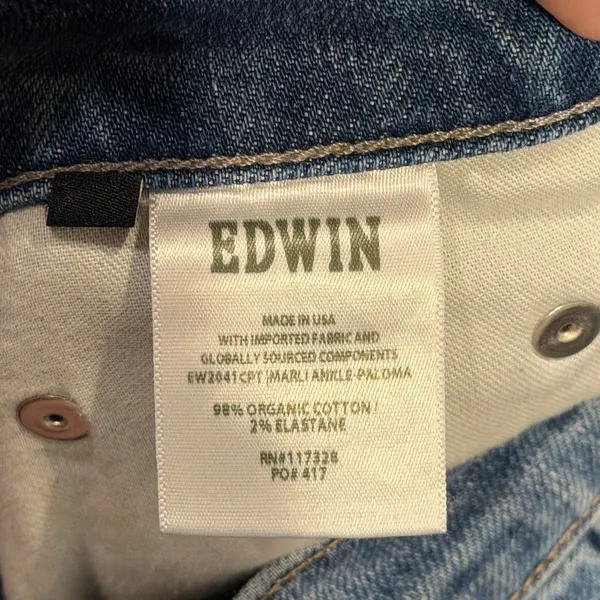 Edwin Marli Ankle Paloma‎ Jeans Blue Size 32 Wide Leg Minimalist Casual Denim - Image 5