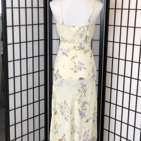 VTG Gold Crown Label Floral Dress - Image 9