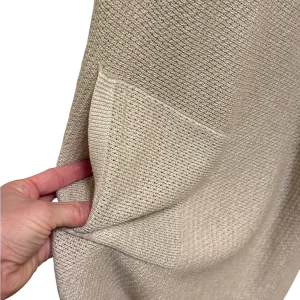 Banana Republic Waterfall Knit Vest Sweater Tan Womens Sz‎ L - Image 9