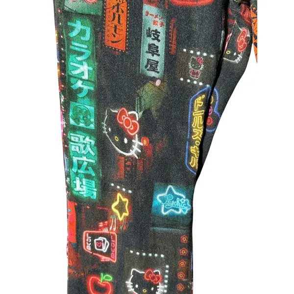 Hello Kitty X Dolls Kill Pixel‎ City Jeans Small Teen Neon Sign Sanrio #T12-8 - Image 5