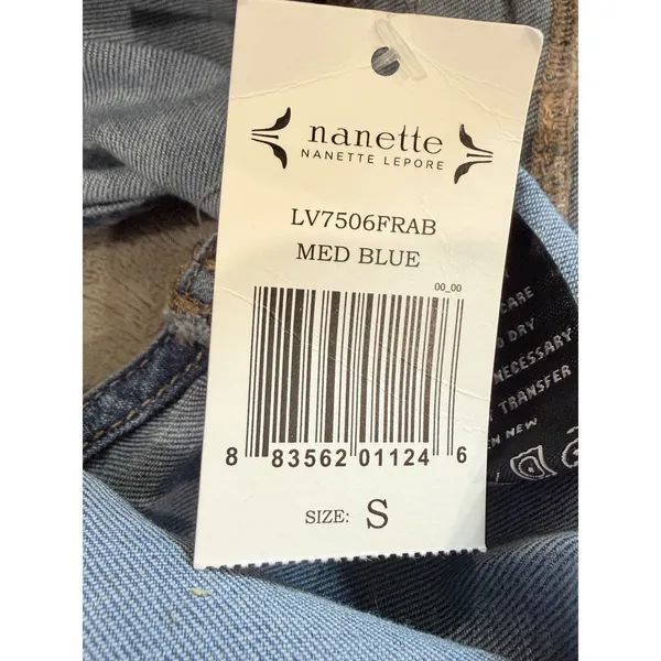 Nanette Lepore Blue Denim Vest Bow Detail Size S Western Y2K Cowgirl - Image 9