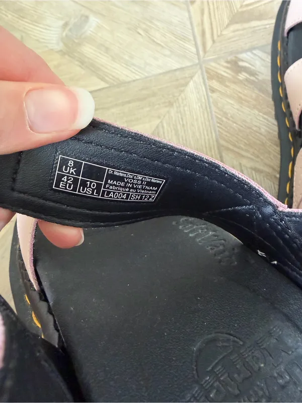 Dr Martens Voss II Sandal Powder Pink Size 10 Iridescent Leather Summer Goth - Image 8