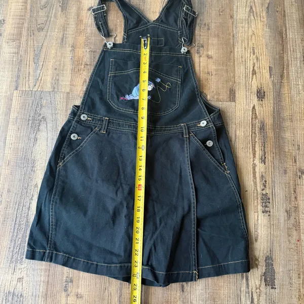 Disney Winnie The Pooh Women’s Vintage Eeyore Skirt Skort Black Overalls Size M - Image 5