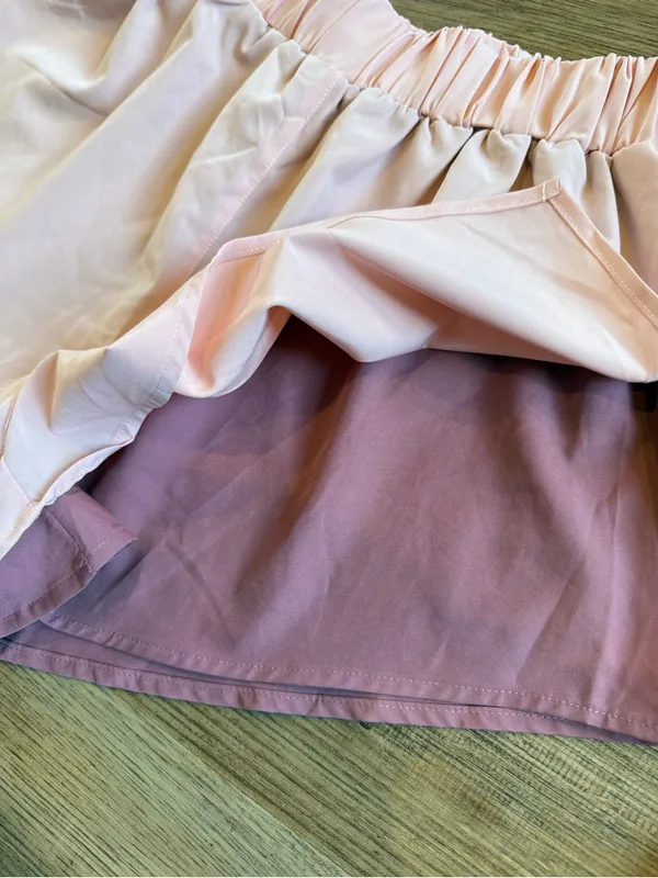 Pink Lily Two-Tone Rose and Blush Elastic Waist Shorts Size S - Image 3