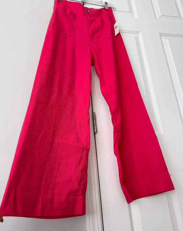 Anthropologie Maeve The Colette Wide-Leg Cropped Linen Pants, Size 27 - Image 8