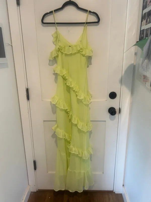 Nasty Gal Tiered Ruffle Chiffon Maxi Dress - Image 4