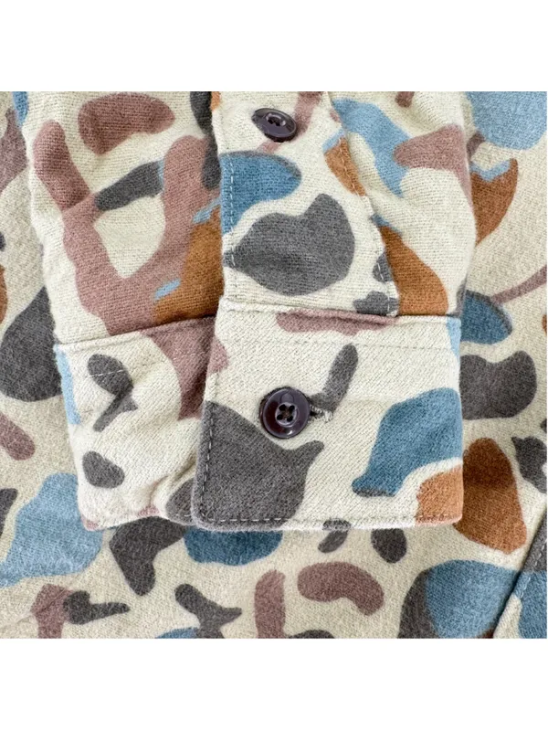 LL Bean Ladies Chamois Camo Tunic Shirt Signature Archive Series Cotton Flannel - Image 8