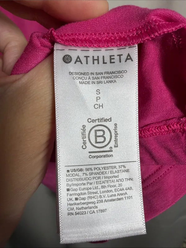Athleta Air Out Cinch Tank Top Pink Small - Image 5