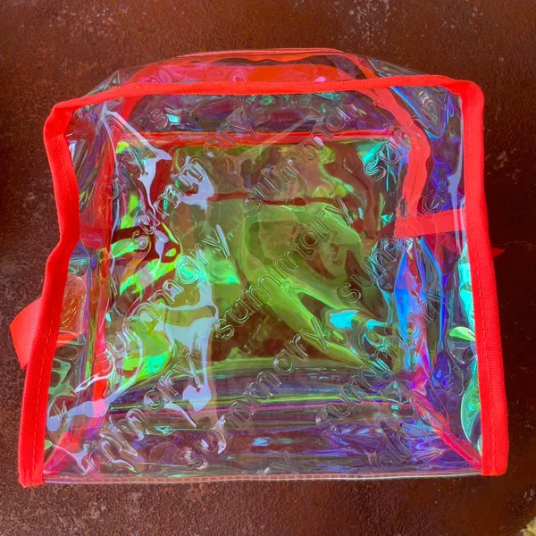 Free People NEW clear metallic crone makeup cosmetic bag - Image 2