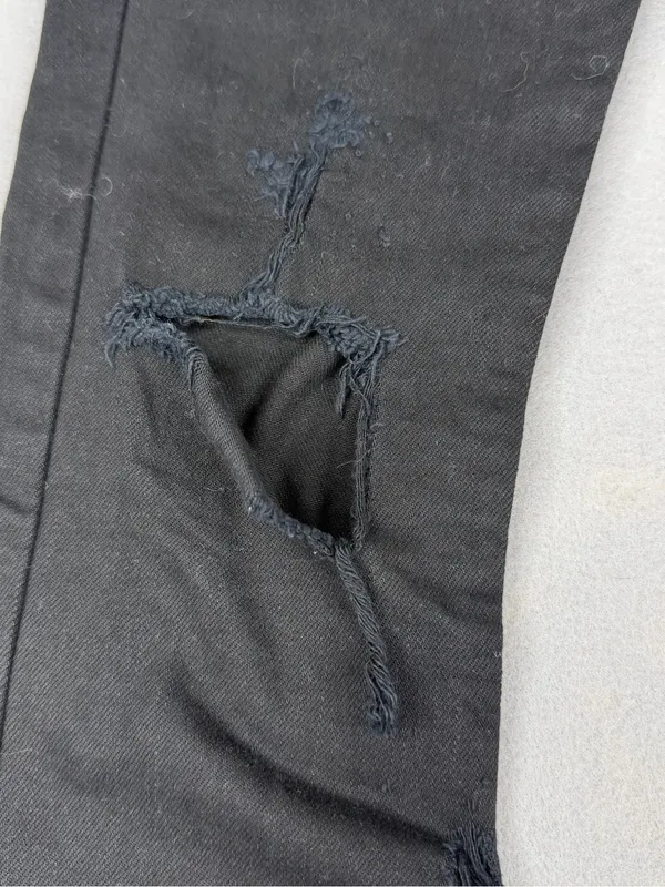 JET John Eshaya Black Distressed Skinny Jeans Womens 4 Low Rise Y2K Goth - Image 4