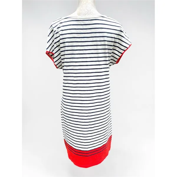 Boden Paulina Jersey Midi Dress US 8R Striped Cotton Coastal Preppy Breton - Image 6