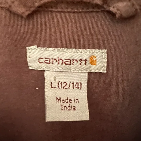 Carhartt women’s size L (12-14) muted plum relaxed fit button down shirt - Image 5