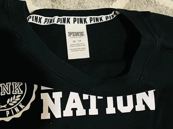 PINK - Victoria's Secret Black Sweatshirt - Image 2