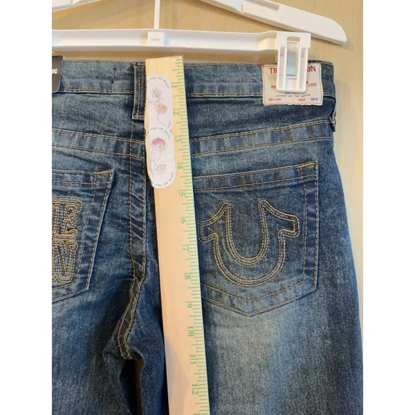True Religion Junior Geno Slim Fit Straight Jeans, Size 14 - Image 7