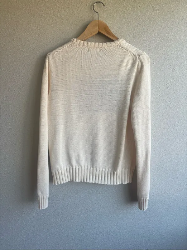 Polo by Ralph Lauren Cream Crewneck Sweater - Image 5