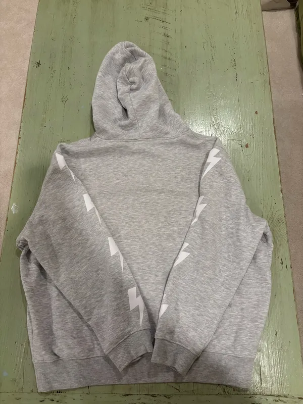 Starfit Boutique Lightning Bolt Sweatshirt Gray - Image 3