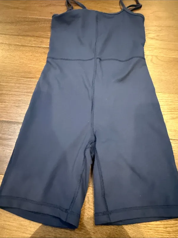 Automet Navy Blue Athletic Romper Unitard Biker Shorts Size XS - C31-065 - Image 3