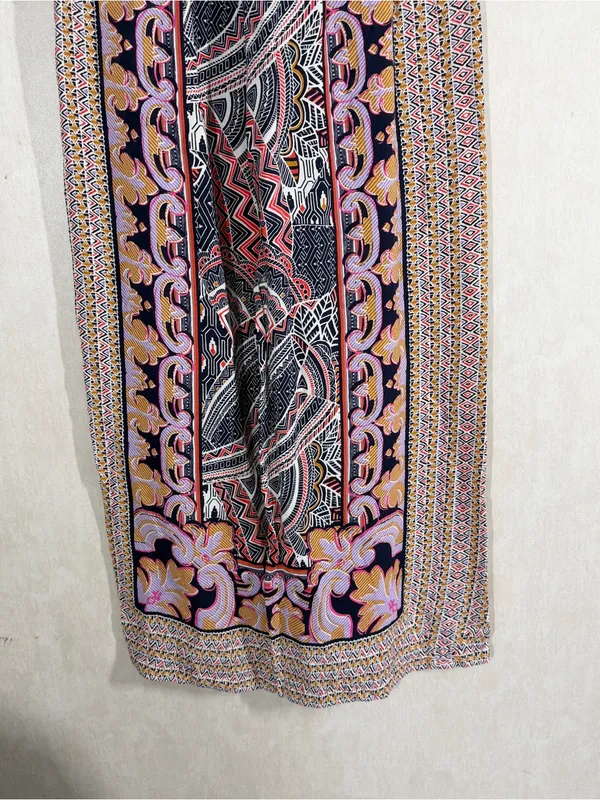Maeve By Anthropologie Rooibos Cropped Wide Leg Pants Boho in Geometric Floral S - Image 7