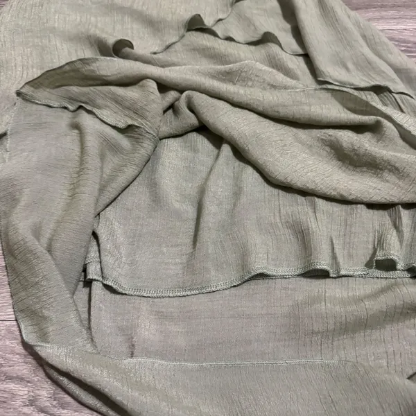 Exist Womens Maxi Dress S Sage Green‎ Textured Layered Asymmetrical Cottagecore - Image 15