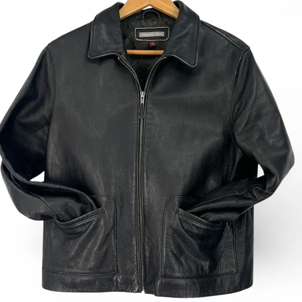 Vintage 90's | M | Leather Bomber Jacket Perfectly Worn Classic Women's Boxy - Image 3