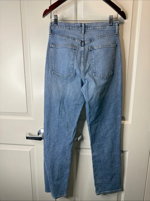 Agolde High Rise Stovepipe Denim Jeans 27” Waist - Image 7