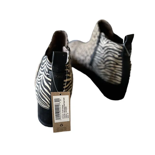 NWT TOMS Beige Animal-Print Kelsey Suede Boot Brown Black SZ-6 - Image 6