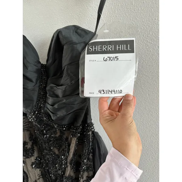 Sherri Hill 67015 Couture Prom Pageant Gala Dress Evening Gown Black and Nude - Image 3