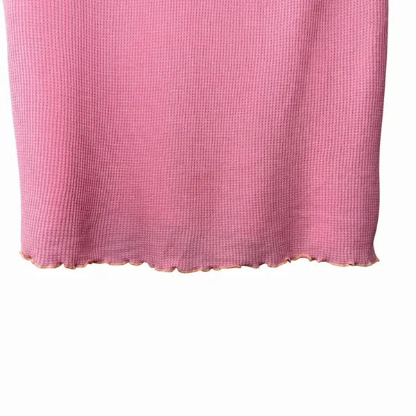 Vintage Y2K GAP Body Pink Waffle Knit Lace Cami‎ Top Medium Coquette - Image 8