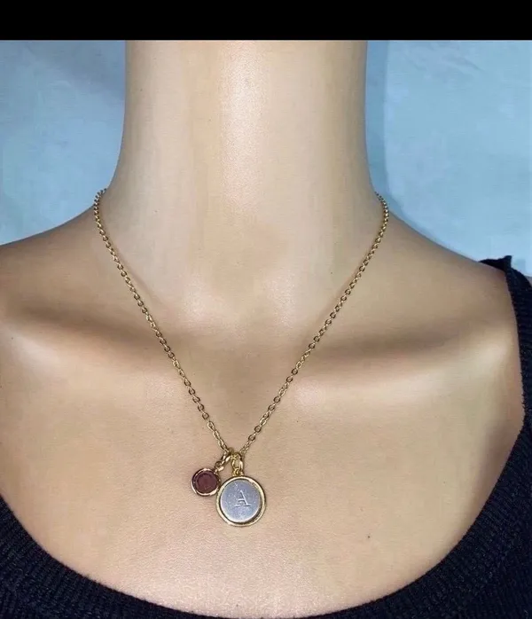 NEW Letter A Necklace Gold - Image 3