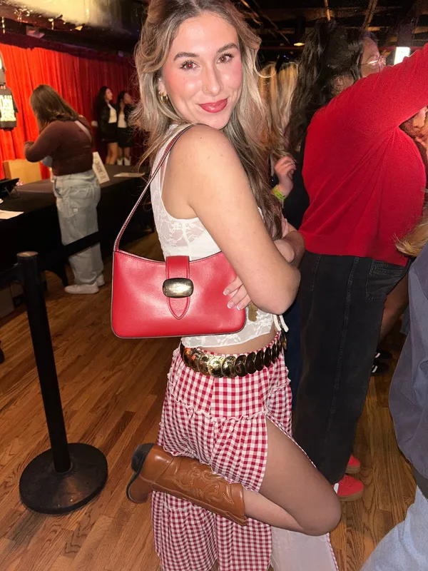 Edikted red gingham skirt - Image 3