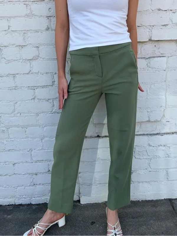 J.Crew Kate Pants in Olive Green Size 0 #jcrew #preppy #officecore - Image 4