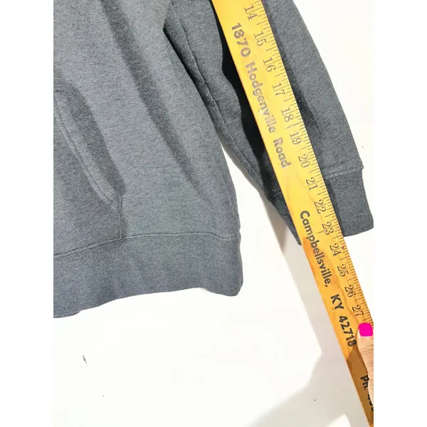 GAP 2012 Floral Logo Applique Pullover Hoodie Sweatshirt Women XXL Dark Gray - Image 4