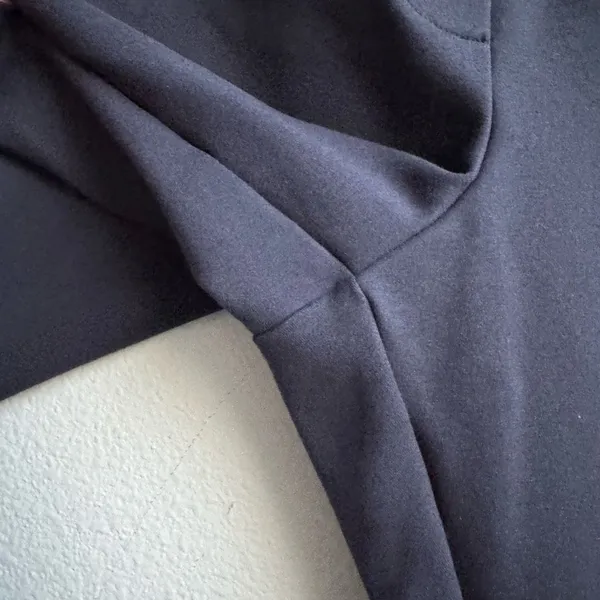 Quince Navy Blue Ponte Pants Straight Leg Size Medium 27" Inseam Office Career - Image 3