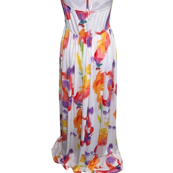 LORAGAL Floral Deep V Neck Floral Ruched Cinch Waist Maxi Dresses-Large NWT - Image 9