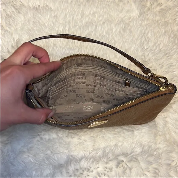 Michael Kors brown leather wristlet - Image 2