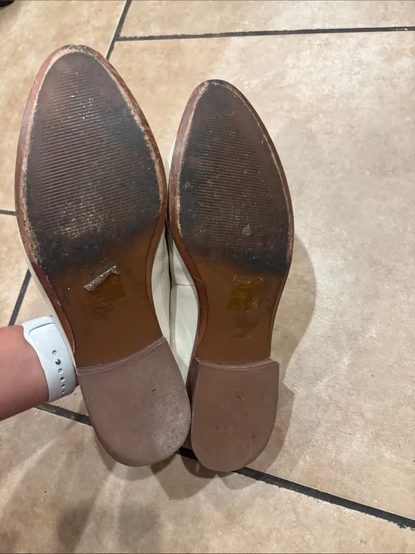 Madewell Cream Off White Leather Frances Loafer Mule - Image 5