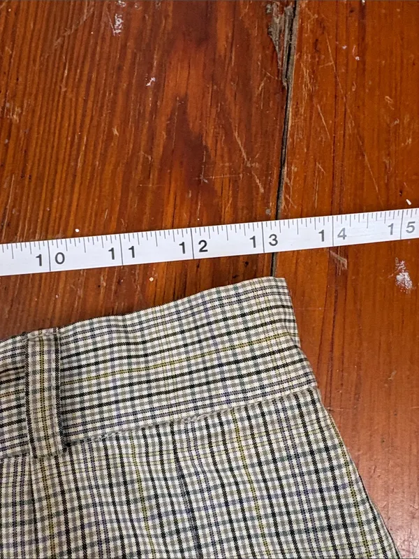 Vintage 1990s Ann Taylor Plaid Skirt Suit Set Yellow Blue Size 8 / 10 Cotton - Image 13