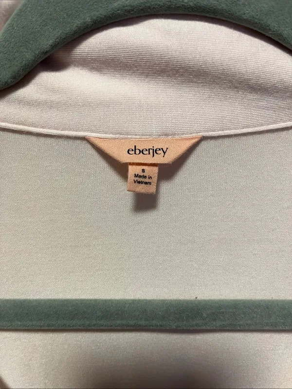 EBERJAY Gisele TENCEL Modal Short Sleeve Pajama Top, Sorbet Pink / Black, Size S - Image 5