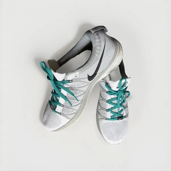 Nike Flyknit Lunar 2 Women's US 10 White Gray 677150-001 Running Shoes - Image 3
